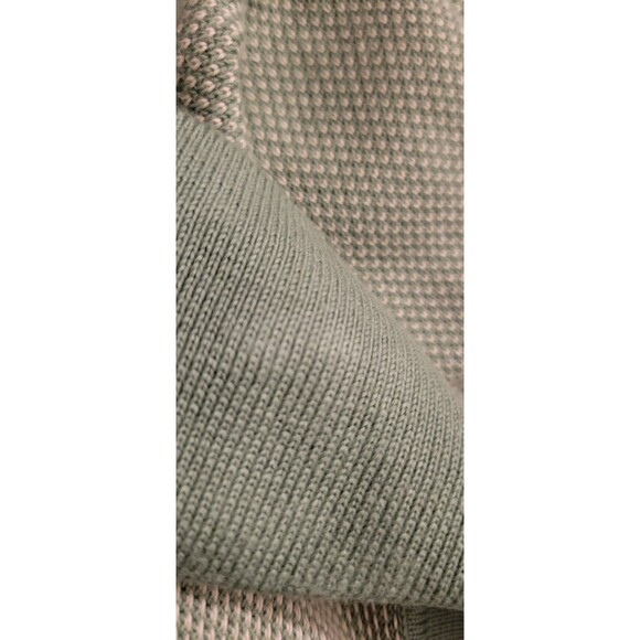 Mr P Polo Shirt Mens Large Green Sweater Knit Pullover Cotton Quiet Luxury - Picture 6 of 13